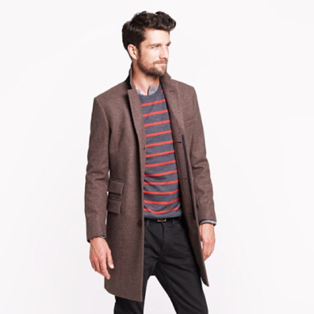 J. Crew Wool Overcoat in Brown